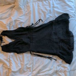 All saints pleated black dress